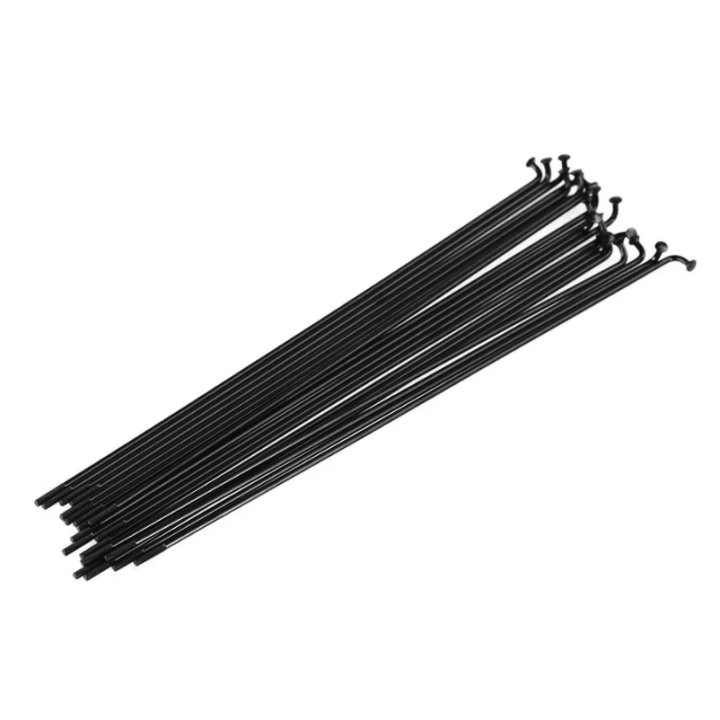Rayons Funn J-Bend 286mm, Triple Butted 14g stainless steel, 32 pcs, noir.