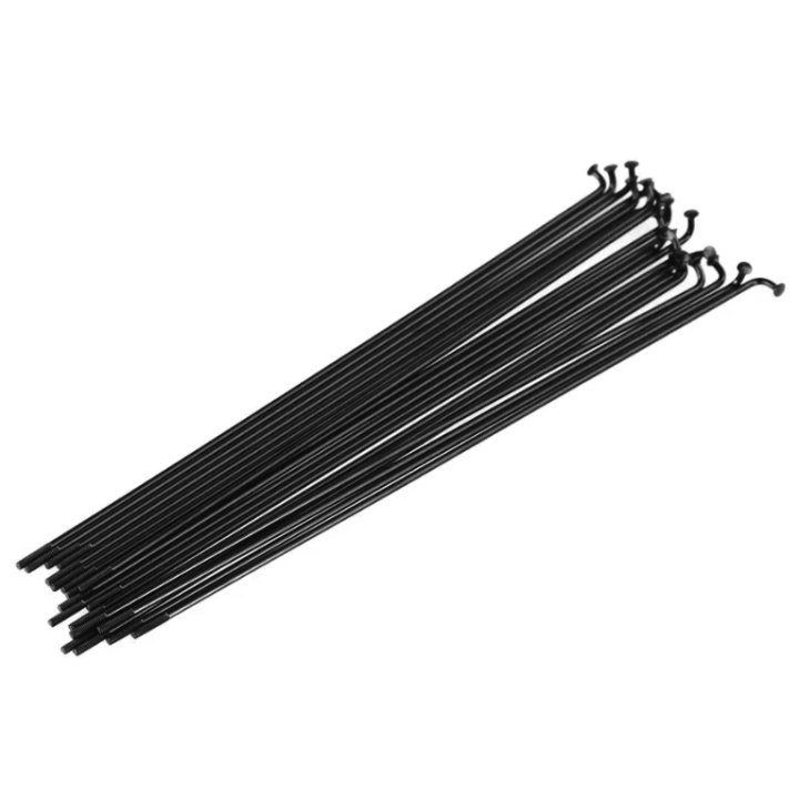 Rayons Funn J-Bend 292mm, Triple Butted 14g stainless steel, 32 pcs, noir.