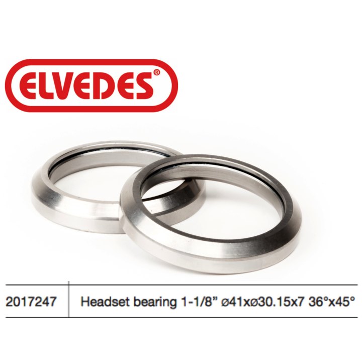 Roulement de Elvedes Jeux de direction type 1,8" Ø30,15xØ41x7 36°x45°