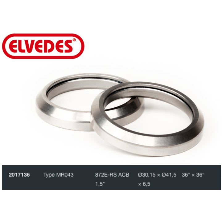 Roulement de jeu de direction Elvedes type MR043 1,5" Ø30,15xØ41,5x6,5 36°x36°
