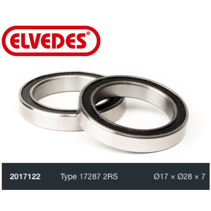 Roulement Elvedes type 17287 2RS Ø17 x Ø28 x 7