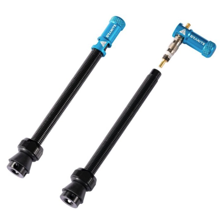 Valves (80mm) et bouchons de valve Granite CNC/démonte obus Juicy Nipples