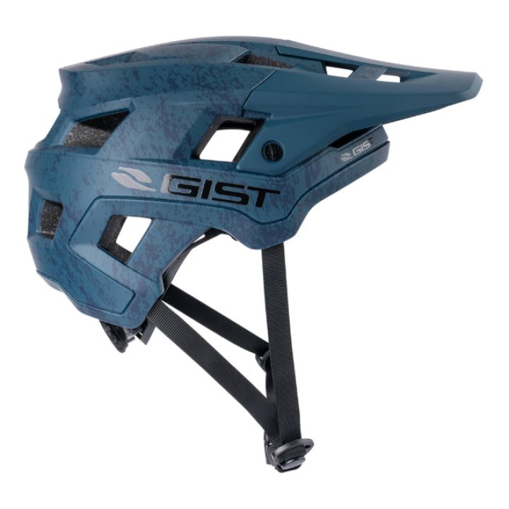 Casque Vélo Adulte Gist VTT Scrub Bleu In-Mold Taille 52-56 Réglage Molette Fermeture Boucle Magnetique