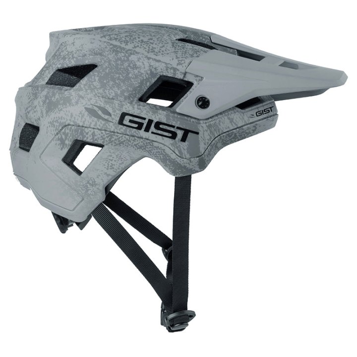 Casque Vélo Adulte Gist VTT Scrub Gris In-Mold Taille 52-56 Réglage Molette Fermeture Boucle Magnetique