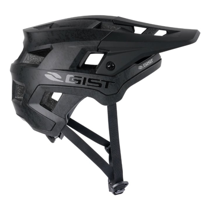 Casque Vélo Adulte Gist VTT Scrub Noir In-Mold Taille 52-56 Réglage Molette Fermeture Boucle Magnetique