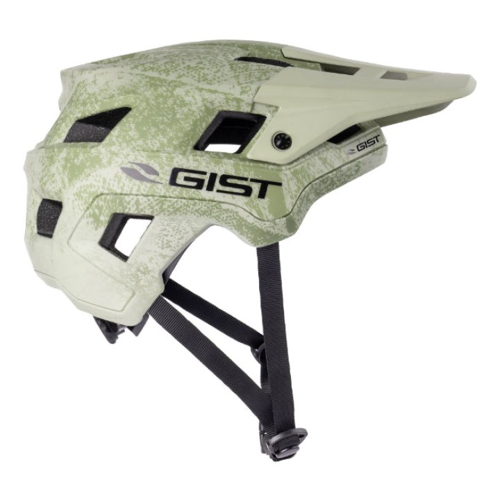 Casque Vélo Adulte Gist VTT Scrub Sable In-Mold Taille 52-56 Réglage Molette Fermeture Boucle Magnetique