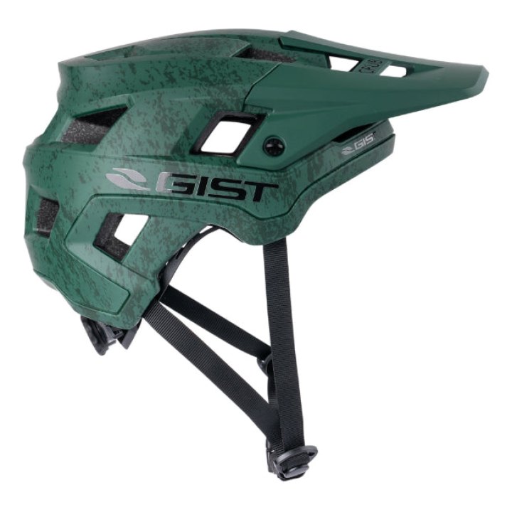 Casque Vélo Adulte Gist VTT Scrub Vert In-Mold Taille 56-62 Réglage Molette Fermeture Boucle Magnetique