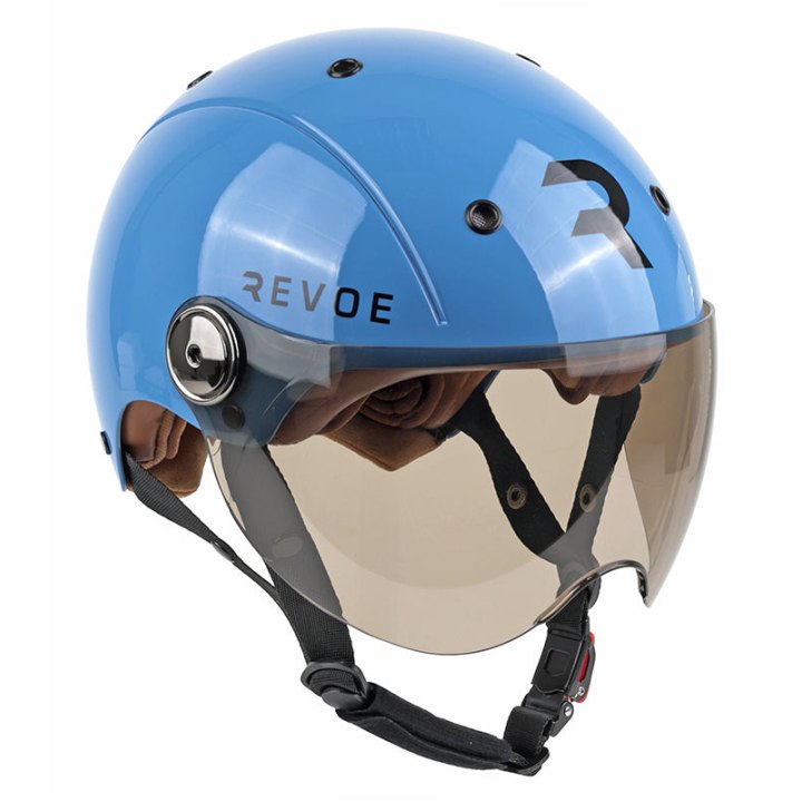 Casque Vélo Adulte Revoe Premium Urbain-City Bleu Petrol Taille 59-60 Visiere Réglable, Protection Oreille Amovible (Vendu En Boite) Compatible Ebike Et Trottinette - Homologation En1078+A1