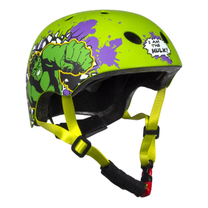 Casque Vélo Enfant Disney V3 Hulk Vert Avec Molette Réglage Taille 54-58 (Vendu Sur Carte)