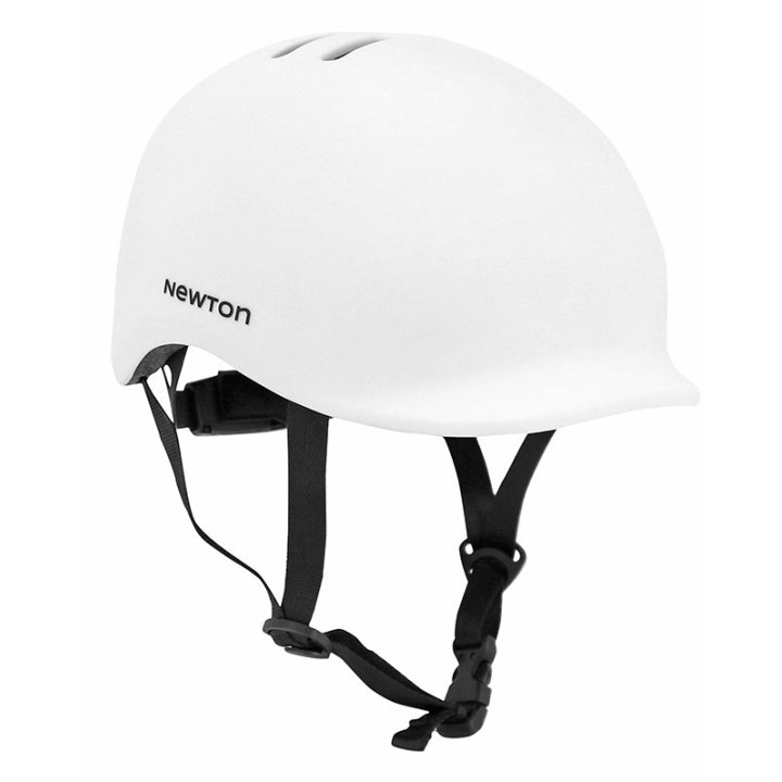 Casque Vélo Enfant Newton Urban Blanc Mat Avec Lock Taille 53-56 (Vendu En Boite)