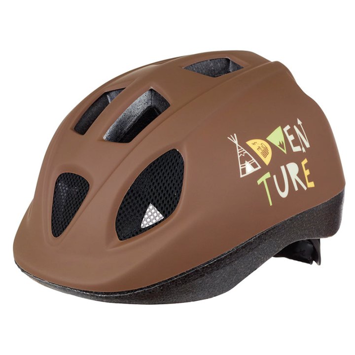 Casque Vélo Enfant Polisport Adventure Marron Taille 48-52 cm Avec Molette (Vendu Sur Carte)