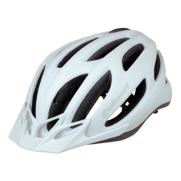 Casque Vélo Urbain-City Adulte Polisport Sport Flow In-Mold Blanc Mat Avec Visiere Blanche Taille 58-62 System Quick Lock