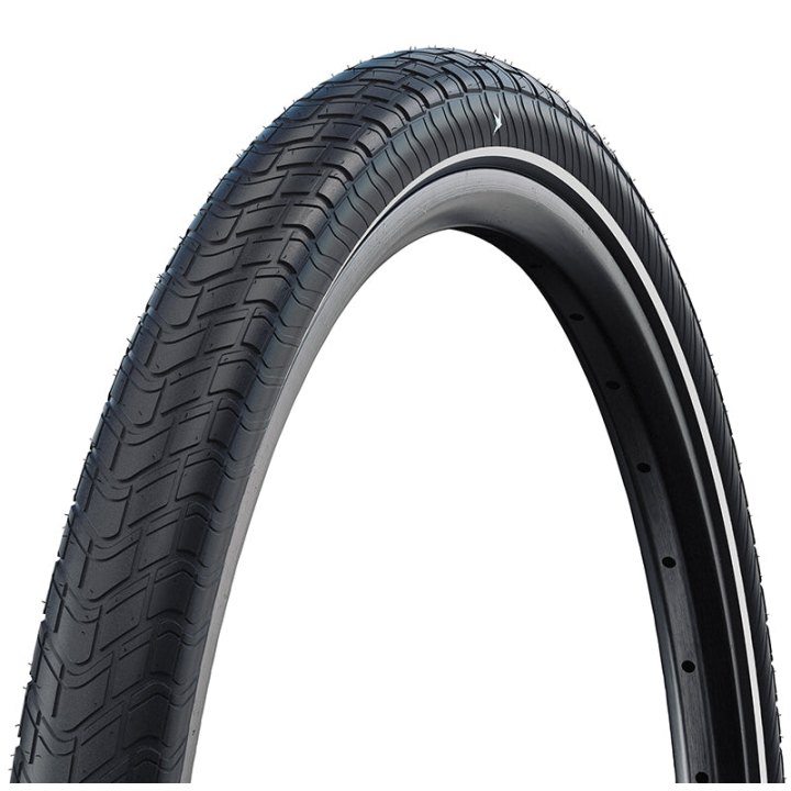 Pneu VTT Urbain 20 X 2.00 Schwalbe Big Apple Noir Tr (50-406) Renfort Raceguard Flanc Reflex Compatible VAE