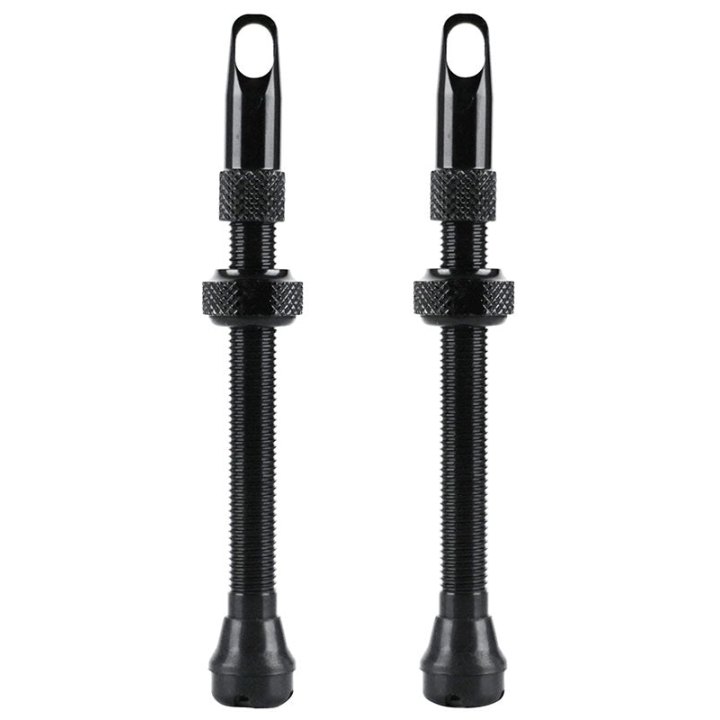 Valve De Pneu Tubeless Presta Velox Alu Noir 60 mm Obus Demontable (Vendu A La Paire Sur Carte) Compatible Bosch