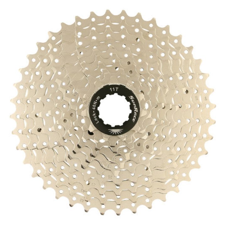 Cassette 10V. Sunrace Ms3 11-40 VTT Pour Shimano Metallic Argent (Livre En Boite) (11-13-15-18-21-24-28-32-36-40) (2 Blocs + Pignons)