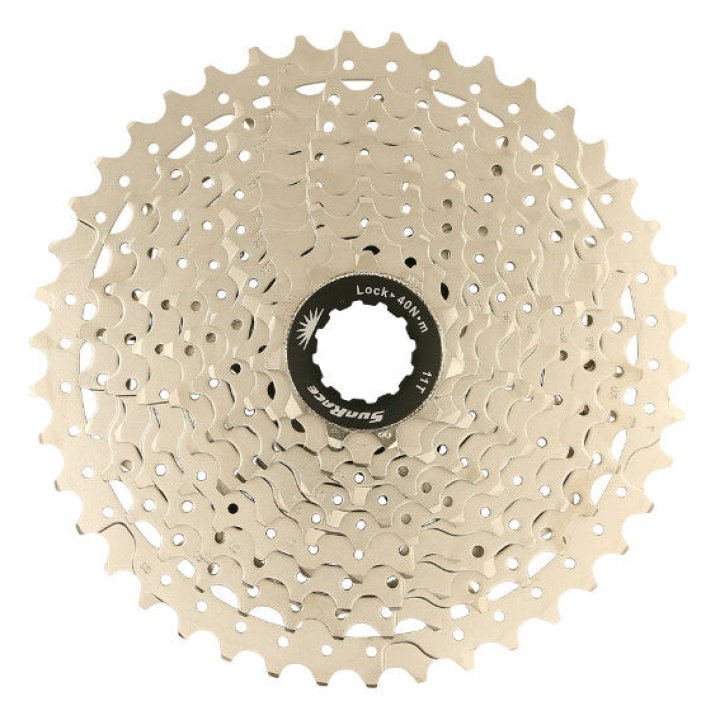 Cassette 10V. Sunrace Ms3 11-42 VTT Pour Shimano Metallic Argent (Livre En Boite) (11-13-15-18-21-24-28-32-36-42) (2 Blocs + Pignons)