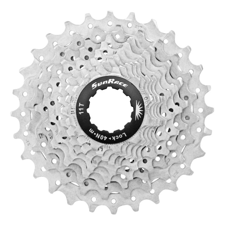 Cassette 10V. Sunrace Rs0 11-28 Route Pour Shimano (Niveau 105) Metallic Silver (Livre En Boite) (11-12-13-14-15-17-19-21-24-28)
