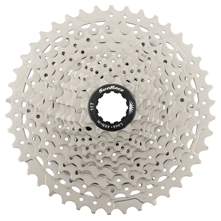 Cassette 11V. Sunrace Ms7 11-42 VTT Pour Shimano Metallic Argent (11-13-15-17-19-21-24-28-32-36-42) (Montage Atelier)