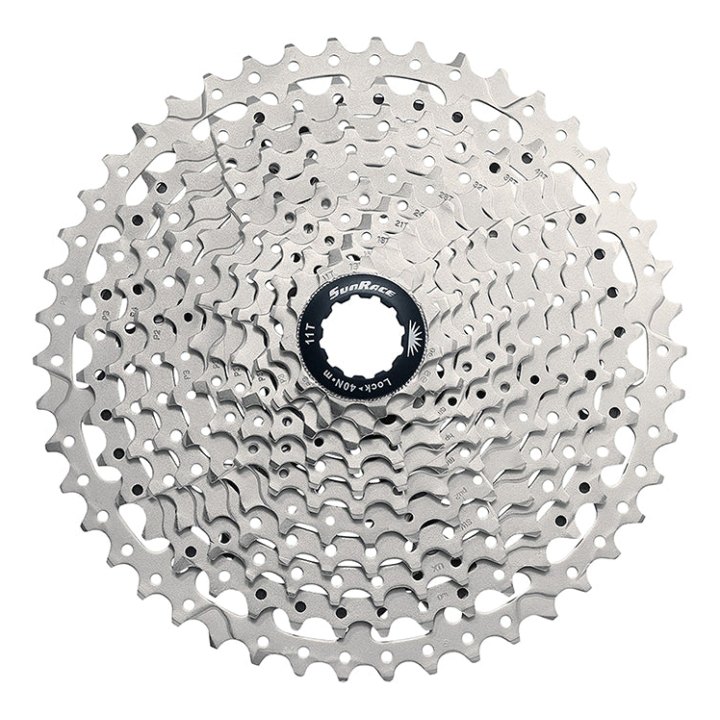 Cassette 12V. Sunrace Csrz800 11-46 Gravel Pour Shimano Hg-L-Hg-M Metallic Argent (Livre En Boite)(11-12-13-15-18-21-24-28-32-36-40-46)
