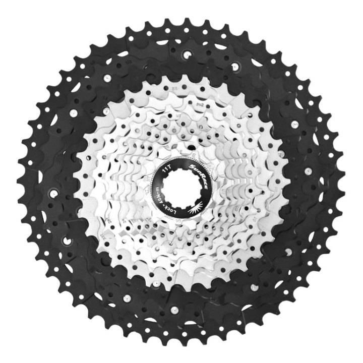 Cassette 12V. Sunrace Mz603 11-51 VTT Compatible Shimano Metallic Silver (Livre En Boite) (11-13-15-17-19-21-24-28-33-39-45-51)
