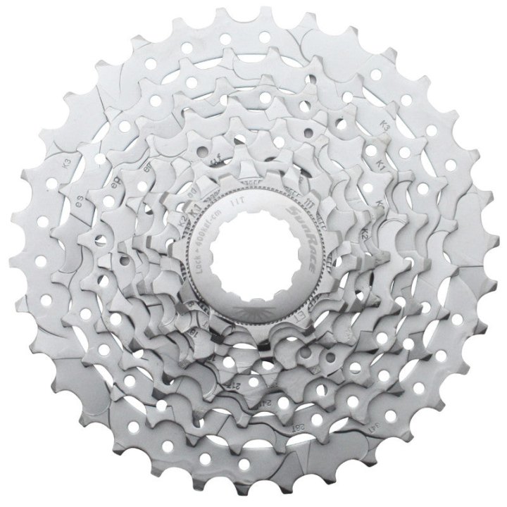 Cassette 9V. Sunrace M96 11-34 VTT Pour Shimano Nickel (Livre En Boite) (11-12-14-16-18-21-24-28-34)