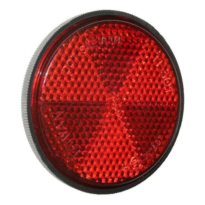 Catadioptre - Réflecteur De Garde Boue Arrière Rouge Diam 60 mm (Vendu A L'Unite)