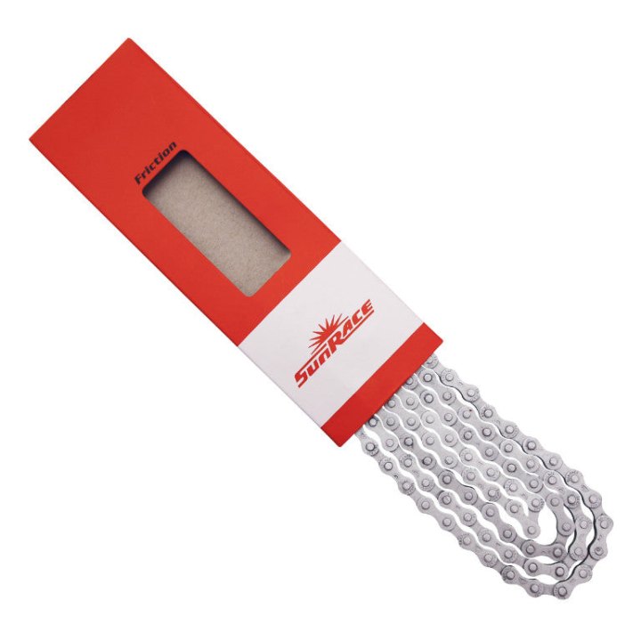 Chaîne Vélo 1-3V. City Sunrace Cns22 Pour Manette A Friction - (Chaîne 2.38 - 1-2X3-32") 112 Maillons