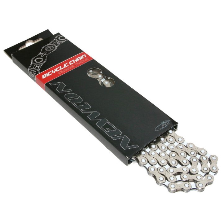 Chaîne Vélo 11V. Route-VTT Newton Kmc Argent-Blanc 116 Maillons Compatible Shimano-Sram (Offre Spéciale)