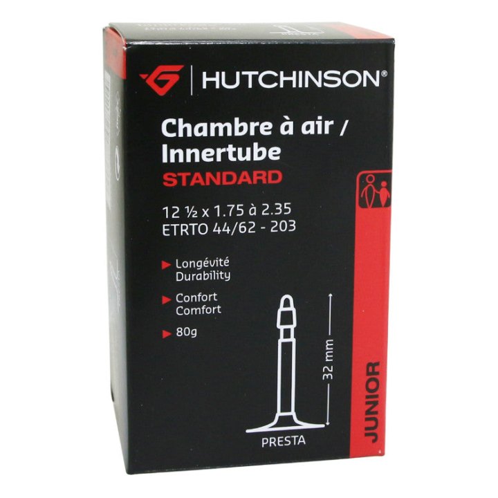 Chambre A Air Vélo 12 1-2 X 1.75 Hutchinson Valve Presta 32 mm 80G