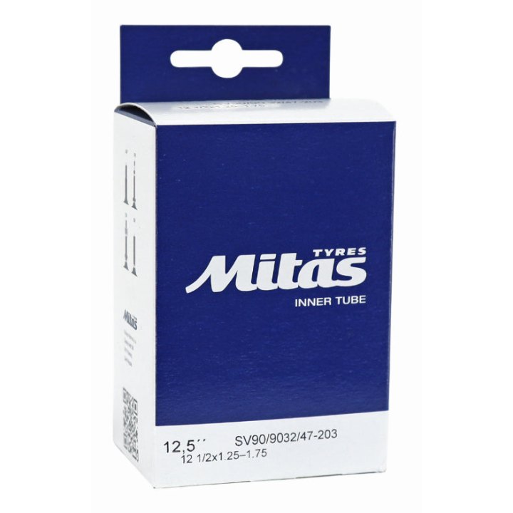 Chambre A Air Vélo 12 1-2 X 1.75 Rubena Valve Standard Coudée 90° Et 90° Sens De Roulement(32-47X203)