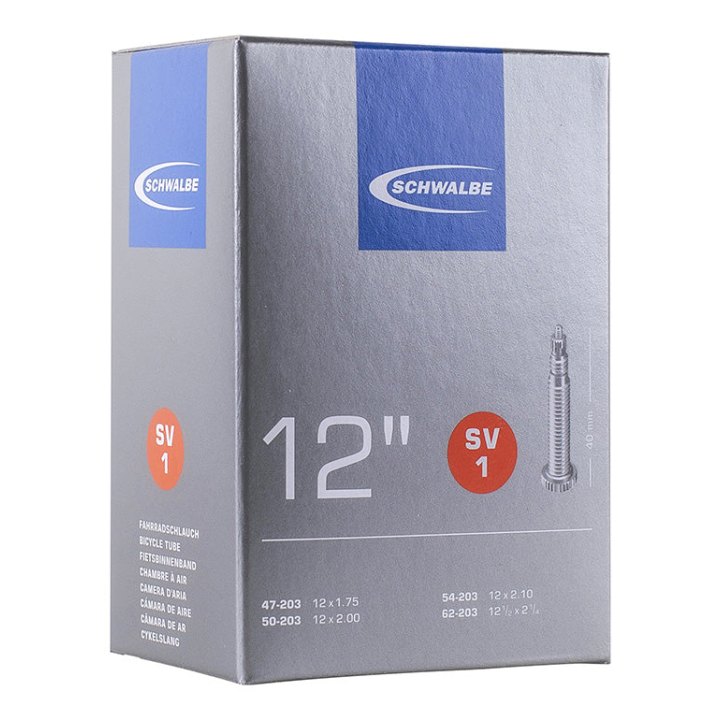 Chambre A Air Vélo 12 1-2 X 1.75-2 1-4 Schwalbe Valve Presta 40 mm (47-62X203) (Sv1)