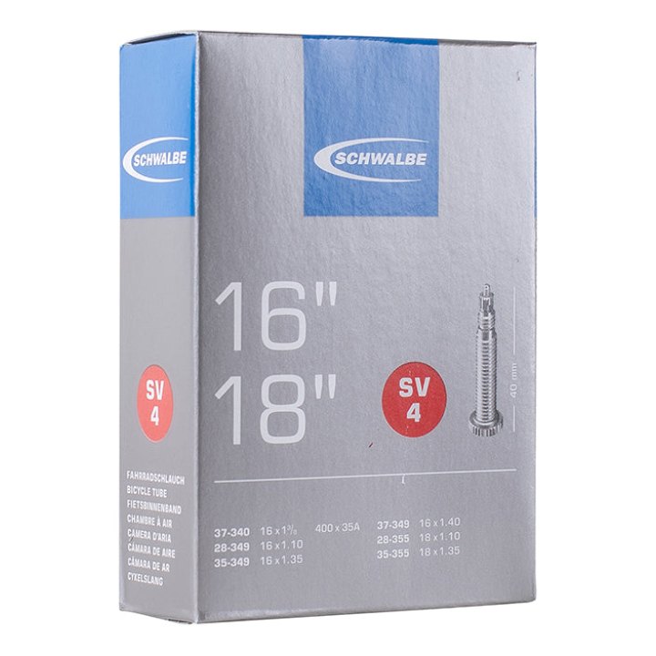 Chambre A Air Vélo 16 X 1 3-8 A 18X1.35 - 400A Schwalbe Valve Presta (37-340 À 35-355) (Sv4)