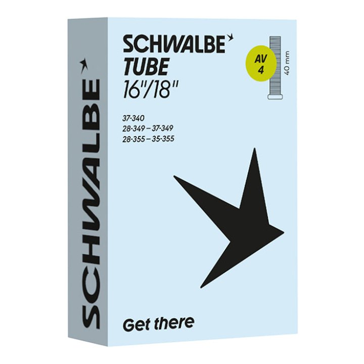 Chambre A Air Vélo 16 X 1 3-8 A 18X1.35 - 400A Schwalbe Valve Standard (37-340 À 35-355) (Av4)