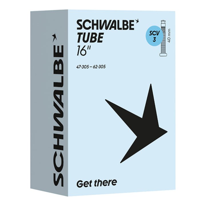 Chambre A Air Vélo 16 X 1.90-2.40 Schwalbe Clik Valve 40 mm (47-62X305) (Scv3)