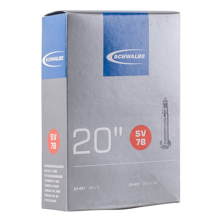Chambre A Air Vélo 20 X 0.90 - 1.00 Schwalbe Valve Presta (23-25-451) (Sv7B)