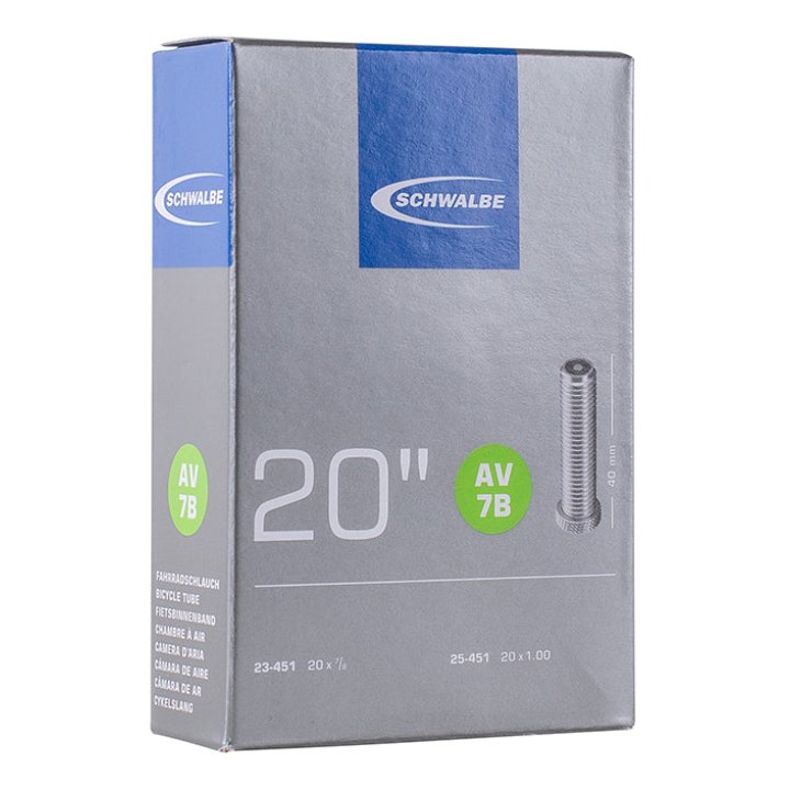 Chambre A Air Vélo 20 X 0.90 - 1.00 Schwalbe Valve Standard (23-25-451) (Av7B)