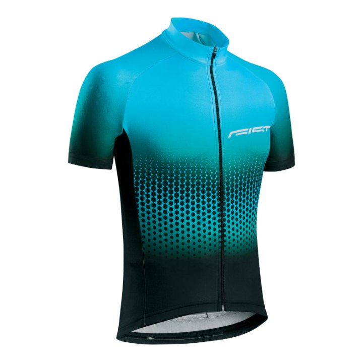Maillot Gist Été Junior Manches Courtes Zip Total Bleu Degrade 10-12 Ans