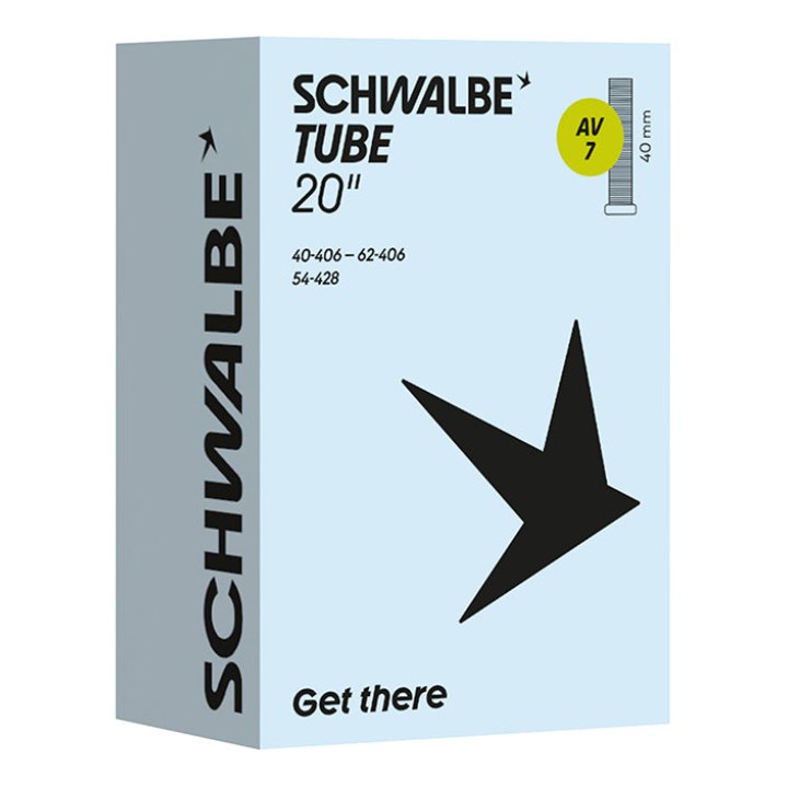 Chambre A Air Vélo 20 X 1.50-2.35 Schwalbe Valve Standard (40-406 À 54-428) (Av7)