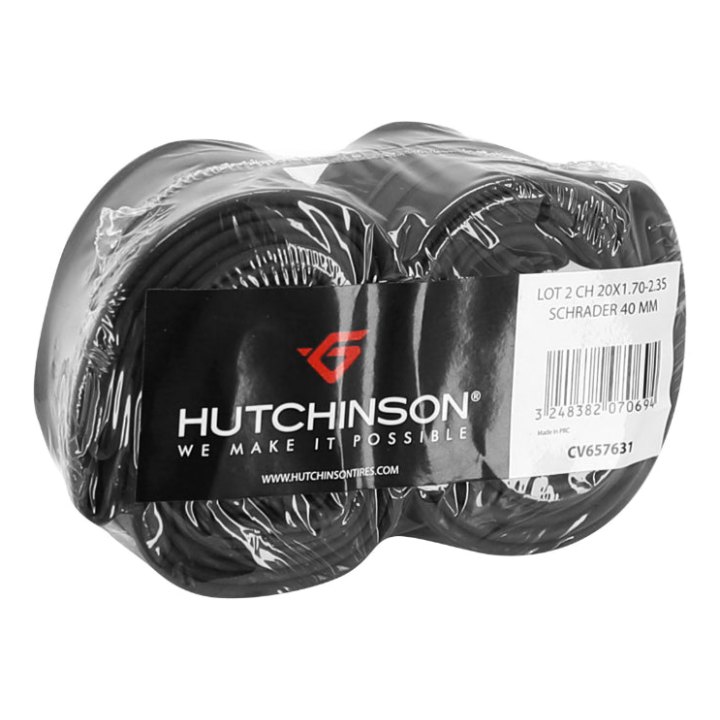 Chambre A Air Vélo 20 X 1.70-2.35 Hutchinson Valve Standard 40 mm (Vendu Par Lot De 2)