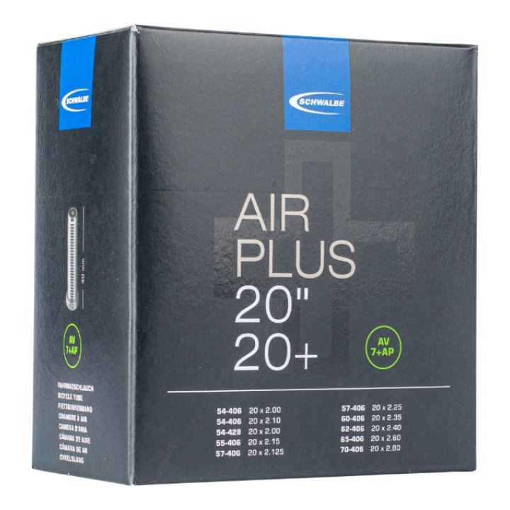 Chambre A Air Vélo 20 X 2.80 Fat Bike Schwalbe Valve Standard (54-70-406) (Av7+Ap)