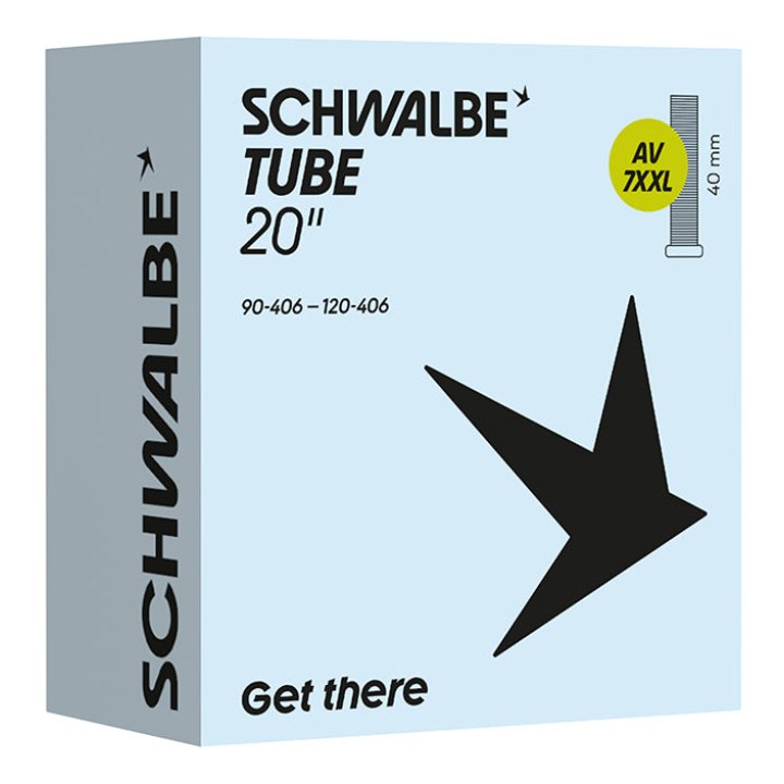 Chambre A Air Vélo 20 X 3.50-4.80 Schwalbe Valve Standard 40 mm (90-120X406) (Sv7B)