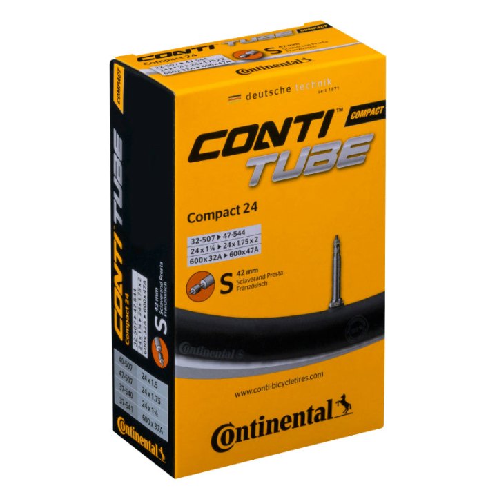 Chambre A Air Vélo 24 X 1.50-2.00 Continental Valve Presta 42 mm