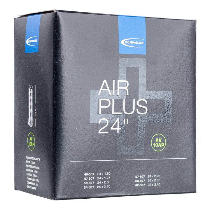 Chambre A Air Vélo 24 X 1.50-2.40 Schwalbe Air Plus Valve Standard 40 mm (40-62X507) (Av10 Ap)