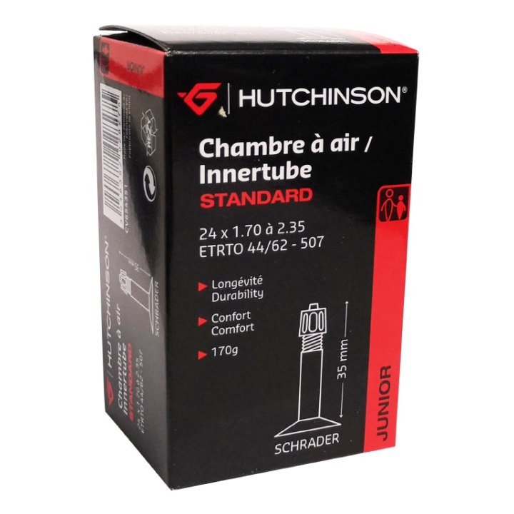 Chambre A Air Vélo 24 X 1.70-2.35 Hutchinson Valve Standard 40 mm