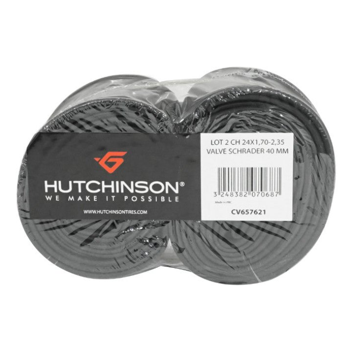 Chambre A Air Vélo 24 X 1.70-2.35 Hutchinson Valve Standard 40 mm (Vendu Par Lot De 2)