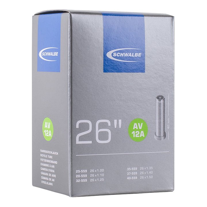 Chambre A Air Vélo 26 X 1.00-1.50 Schwalbe Valve Standard 40 mm (Av12A)
