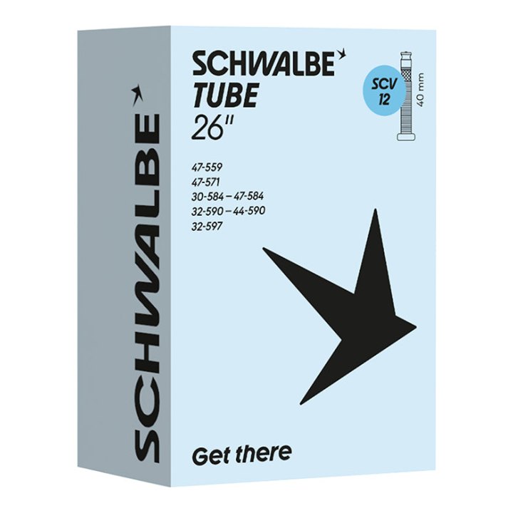 Chambre A Air Vélo 26 X 1.20-1.90 Schwalbe Clik Valve 40 mm (30-47X559-597) (Scv12)