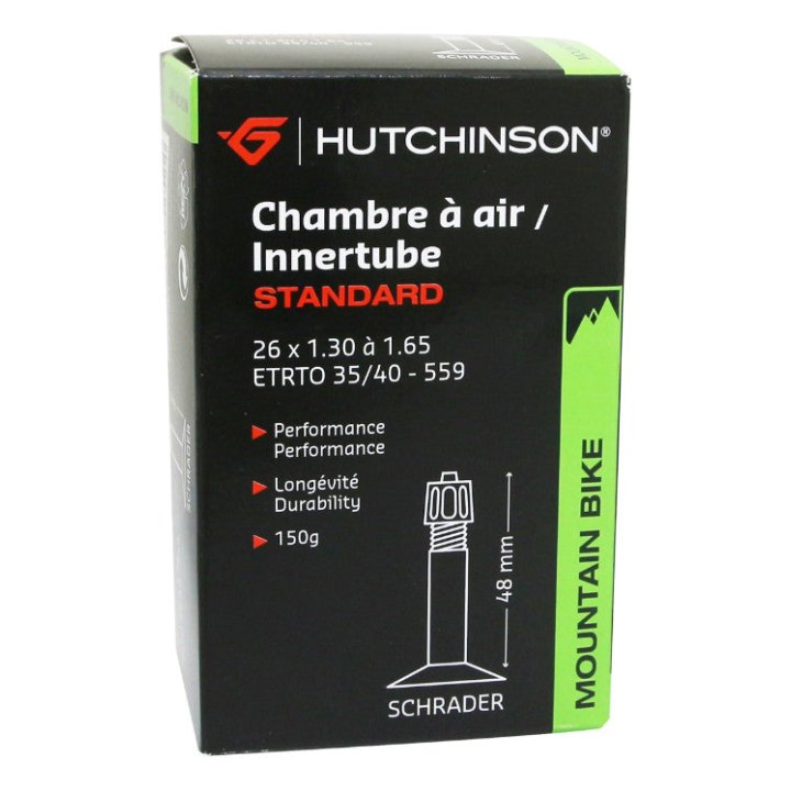 Chambre A Air Vélo 26 X 1.30-1.65 Hutchinson Valve Standard 48 mm 150G