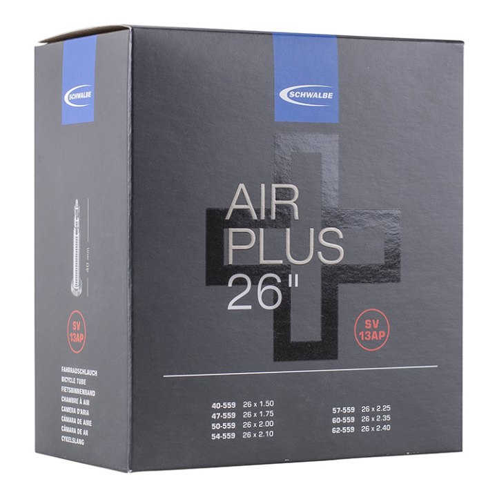 Chambre A Air Vélo 26 X 1.50-2.40 Schwalbe Airplus Valve Presta 40 mm (40-62X559) (Sv13F)