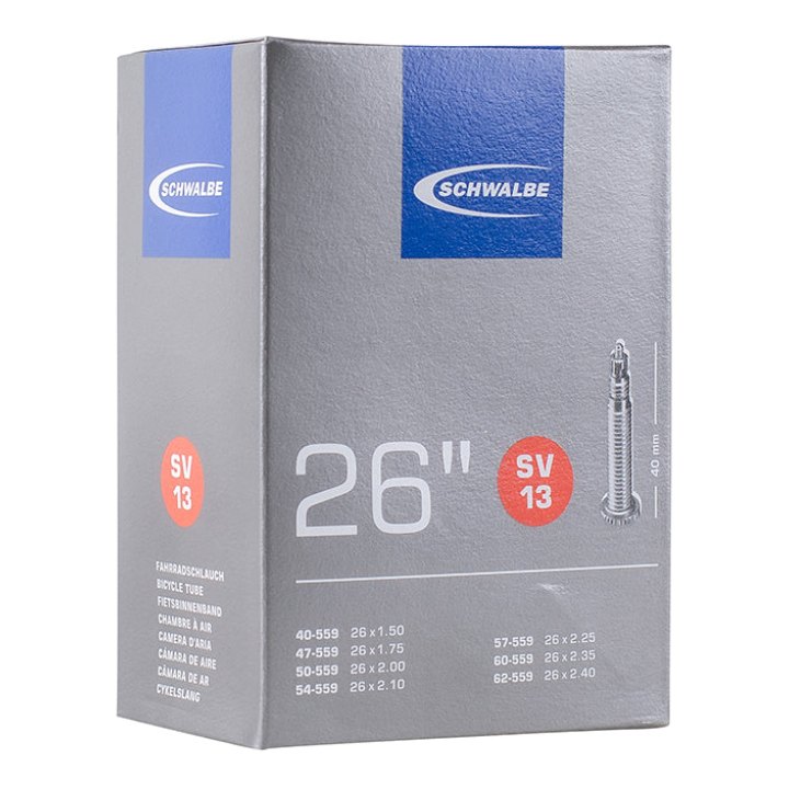 Chambre A Air Vélo 26 X 1.50-2.50 Schwalbe Valve Presta Obus Demontable Tout Alu (Sv13)